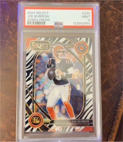 2024 Panini Select #230 Joe Burrow Zebra Prizm — front