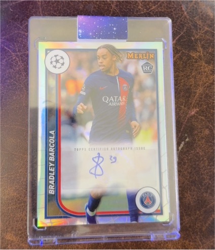 2023-24 Topps Merlin UEFA #AU-BB Bradley Barcola — front