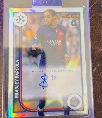2023-24 Topps Merlin UEFA Champions League #96 Bradley Barcola — front