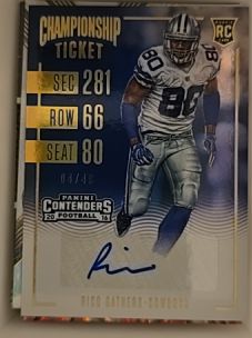 2016 Panini Contenders #179 Rico Gathers Championship Ticket — front