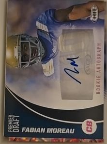 2017 Sage Hit Premier Draft #A59 Fabian Moreau Autograph — front