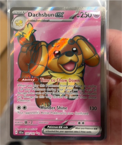2024 Pokémon SV07: Stellar Crown #160/142 Dachsbun ex — front