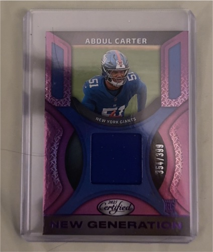 2025 Panini Certified #354 Abdul Carter — front