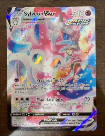 2022 Pokémon Sword & Shield Brilliant Stars #TG15/TG30 Sylveon VMAX — front