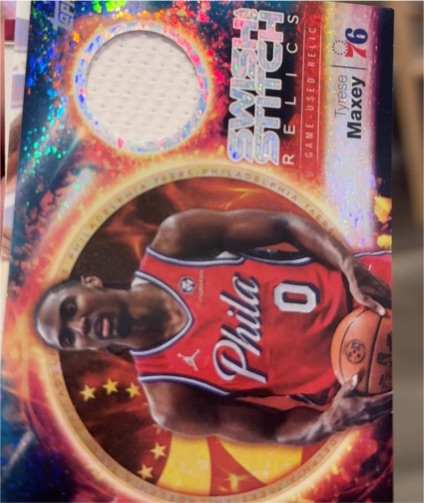 2025 Topps Swish and Stitch Relics #76 Tyrese Maxey — front