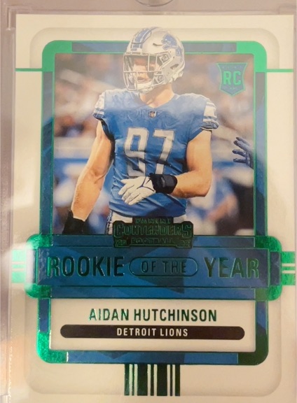 2022 Panini Contenders #ROY-AHU Aidan Hutchinson Rookie of the Year — front