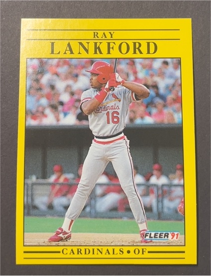 1991 Fleer #637 Ray Lankford — front