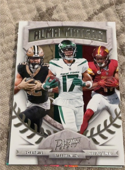 2024 Panini Prestige #4 Alma Maters Garrett Wilson, Chris Olave, Terry McLaurin — front