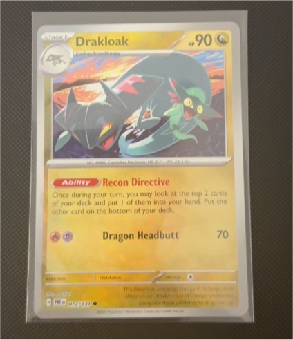 2025 Pokemon Prismatic Evolutions #072 Drakloak — front