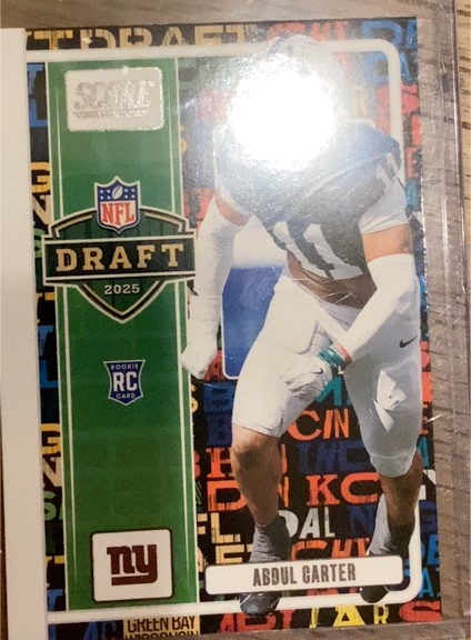 2025 Panini Score NFL Draft #8 Abdul Carter — front