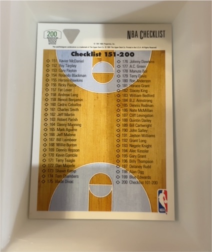 1991-92 Upper Deck #200 Checklist 101-200 — front
