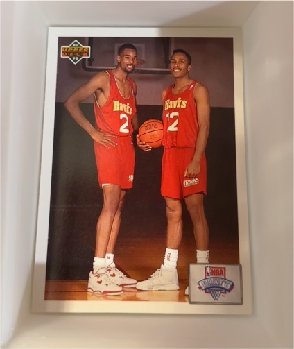 1991-92 Upper Deck #1 NBA Draft Checklist Stacey Augmon / Rodney Monroe — front