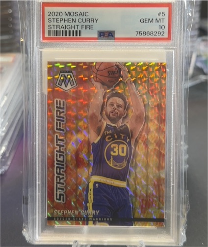2020 Panini Mosaic #5 Stephen Curry Straight Fire — front