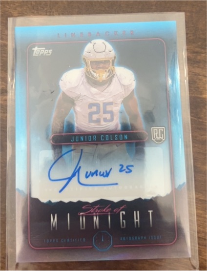 2024 Topps Midnight Stroke of Midnight #SMA-JC Junior Colson — front