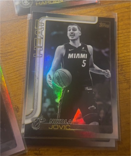 2025-26 Topps Basketball #76 Nikola Jovic Blackout — front