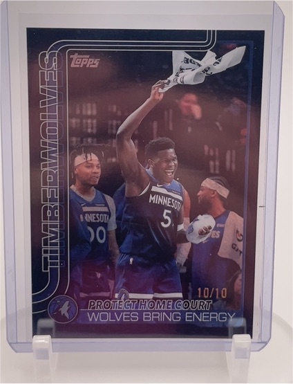 2025-26 Topps #287 Protect Home Court: Wolves Bring Energy Anthony Edwards — front