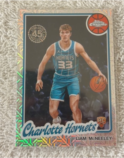 2025-26 Topps Chrome 45th Anniversary #TC-LM Liam McNeeley — front