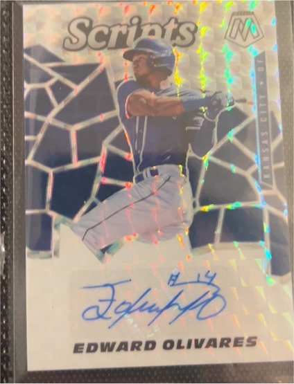 2021 Panini Mosaic Scripts #SCR-EO Edward Olivares — front