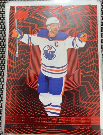 2023-24 Upper Deck Extended Series Seeing Red #SR-97 Connor McDavid — front