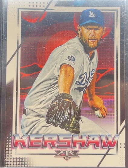 2020 Topps Fire #27 Clayton Kershaw — front