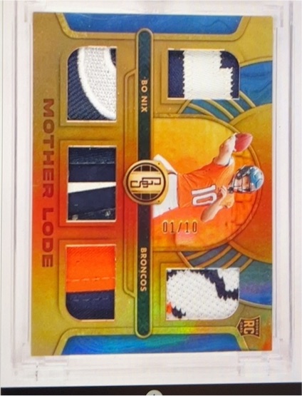 2024 Panini Gold Standard Football Mother Lode Bo Nix Rookie Five Patches — front