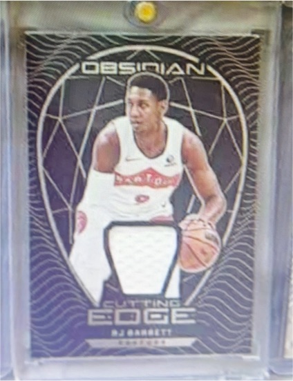 2023-24 Panini Obsidian #CE-RJB RJ Barrett Cutting Edge Jersey — front