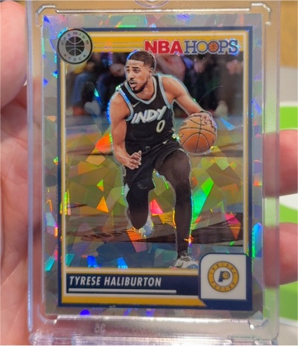 2023-24 Panini NBA Hoops Premium Stock #201 Tyrese Haliburton — front