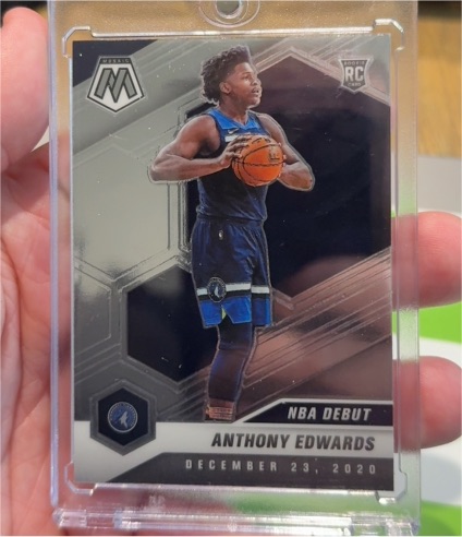 2020-21 Panini Mosaic #261 Anthony Edwards NBA Debut Rookie Card — front
