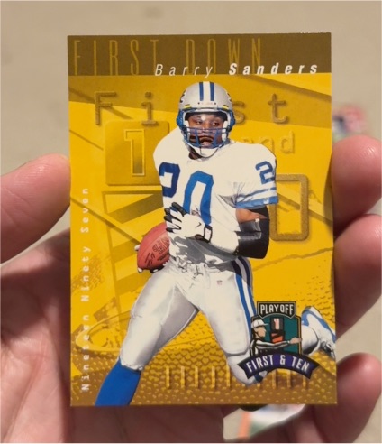 1997 Playoff First & Ten #183 Barry Sanders — front