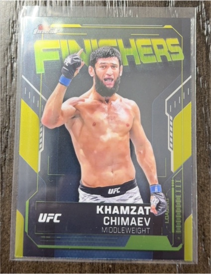 2025 Topps Finest UFC #FN-4 Khamzat Chimaev Finishers — front