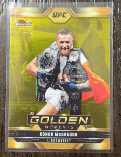 2025 Topps Finest UFC #GM-4 Conor McGregor Golden Moments — front