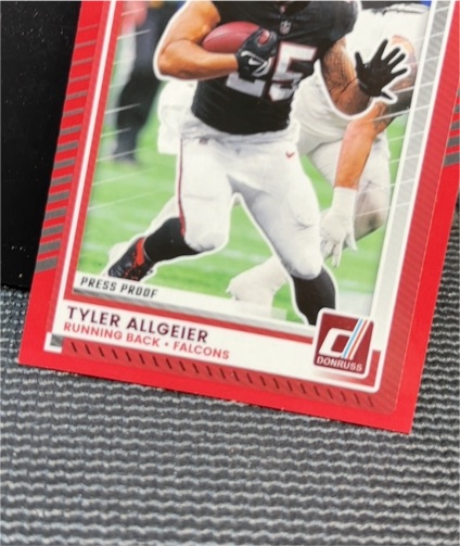 2025 Donruss #41 Tyler Allgeier Press Proof — front