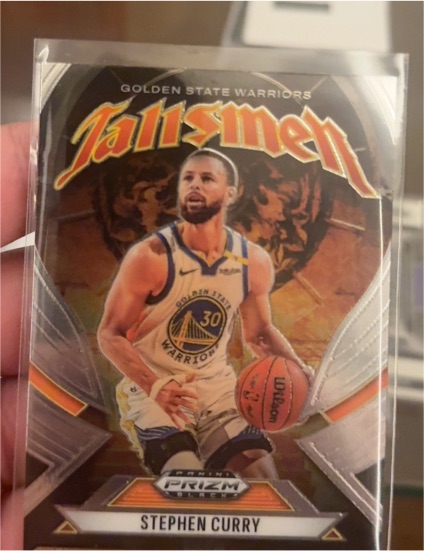 2024-25 Panini Prizm Black #7 Stephen Curry Talismen Silver Prizm — front
