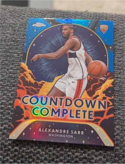 2024-25 Topps Chrome #CC-12 Alexandre Sarr Countdown Complete — front
