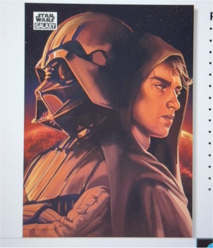 Star Wars Galaxy Darth Vader and Anakin Skywalker Art Card — front
