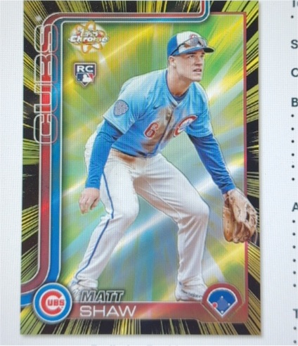 2024 Topps Chrome #RC Matt Shaw — front