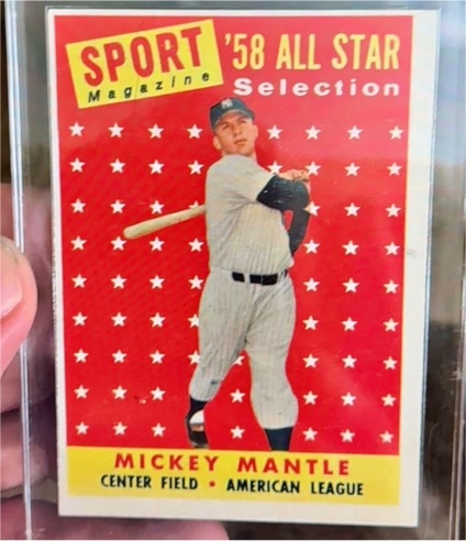 1958 Topps #487 Mickey Mantle 58 All Star Selection — front