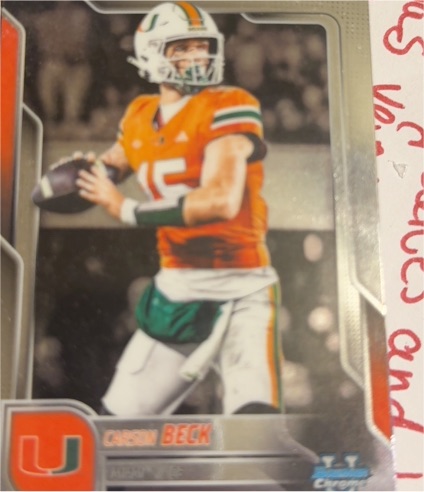 2025 Bowman Chrome University #138 Carson Beck — front