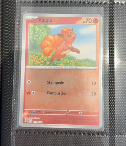 2025 Pokemon Mega Evolution #019 Vulpix — front