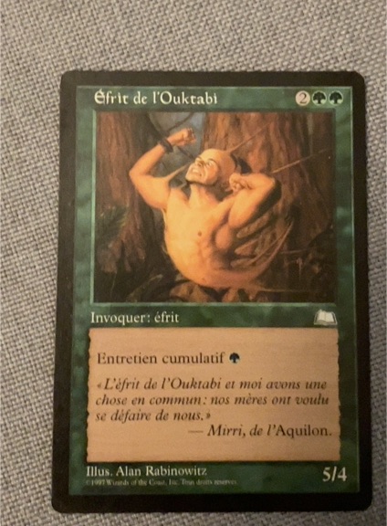 1997 Magic: The Gathering #143 Uktabi Efreet — front