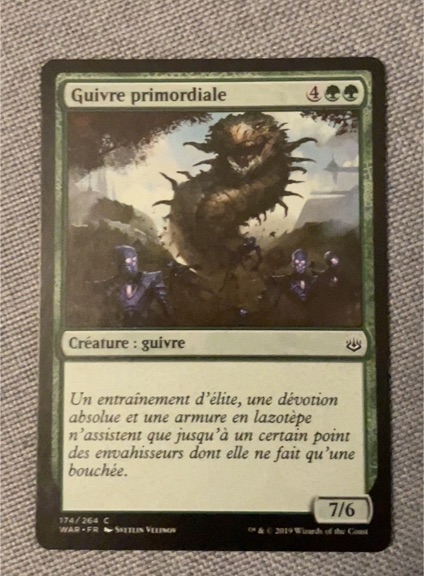 2019 Magic: The Gathering War of the Spark #174 Primordial Wurm — front
