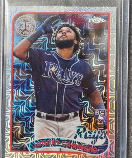 2024 Topps Series 2 #2T89C-63 Junior Caminero Silver Pack Mojo Rookie Card — front