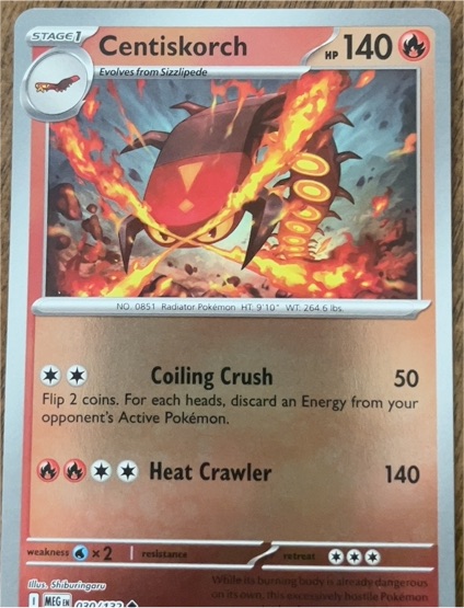 2025 Pokemon ME01: Mega Evolution #030 Centiskorch — front