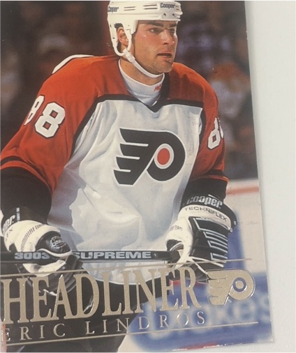 1994-95 Fleer Headliners #6 Eric Lindros — front