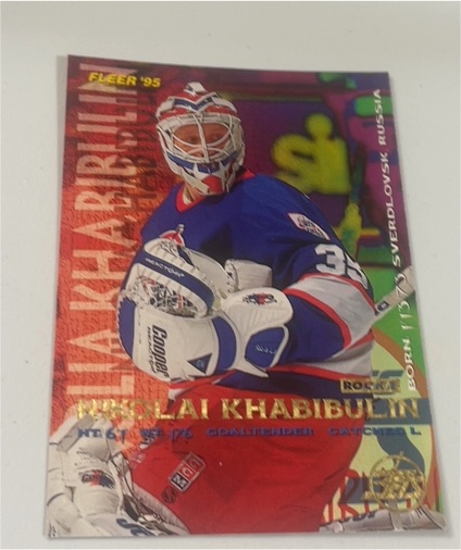 1994-95 Fleer #242 Nikolai Khabibulin Rookie Card — front