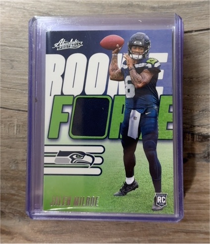 2025 Panini Absolute #RF-JME Jalen Milroe Rookie Force Patch — front