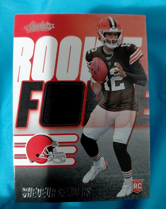 2025 Panini Absolute #RF-SSS Shedeur Sanders Rookie Force Patch — front