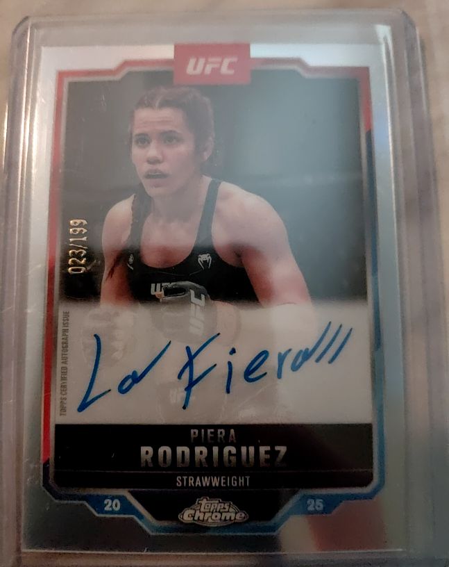 2025 Topps Chrome UFC #CVA-PR Piera Rodriguez Chrome Veteran Signature Auto — front