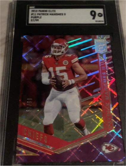 2018 Panini Elite #11 Patrick Mahomes II Purple — front