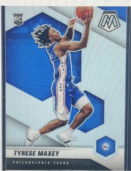 2020-21 Panini Mosaic #203 Tyrese Maxey — front